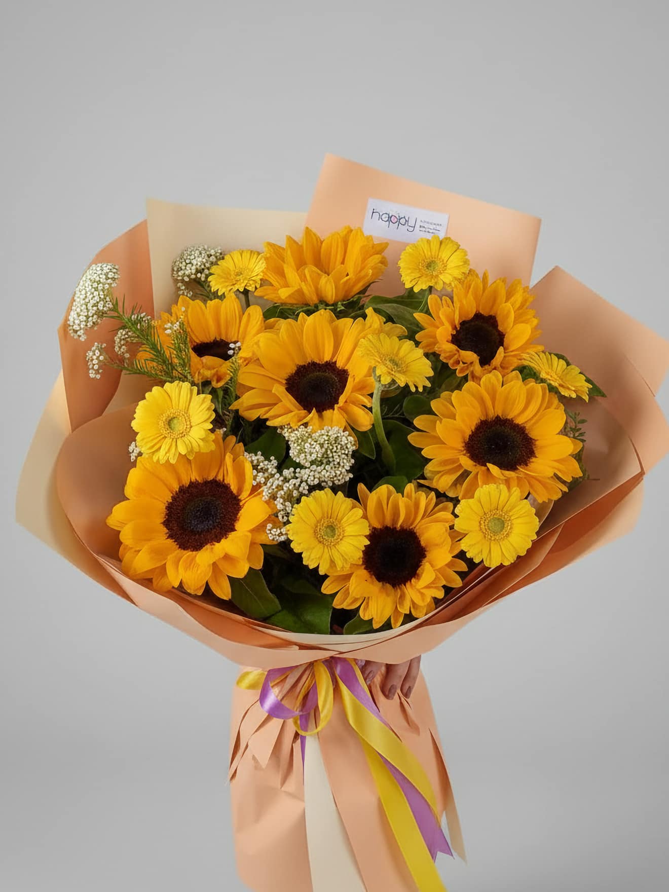 Buchet cu floarea soarelui Happy